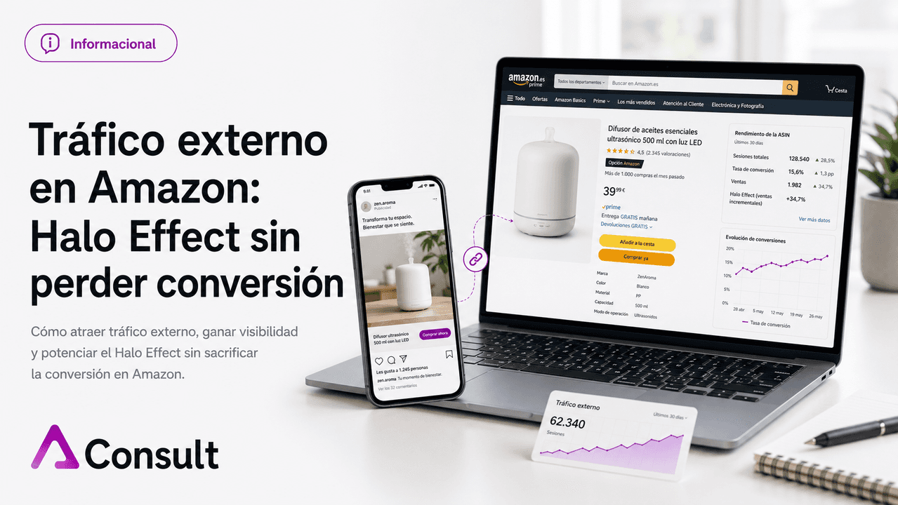 Tráfico externo en Amazon: Halo Effect sin perder conversión